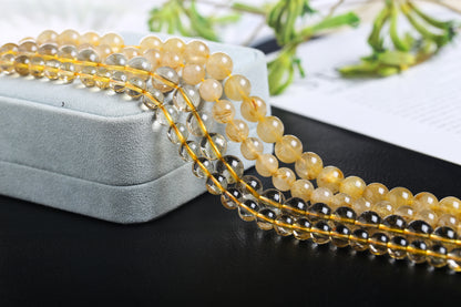 Natural Gold Rutilated Quartz