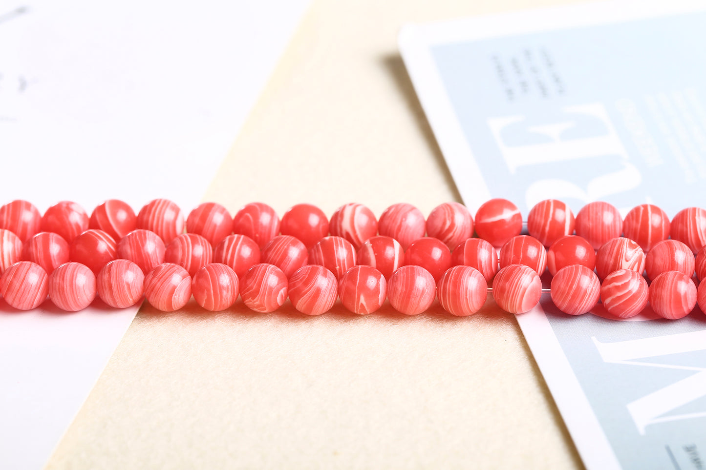 Dyed Rhodochrosite Beads