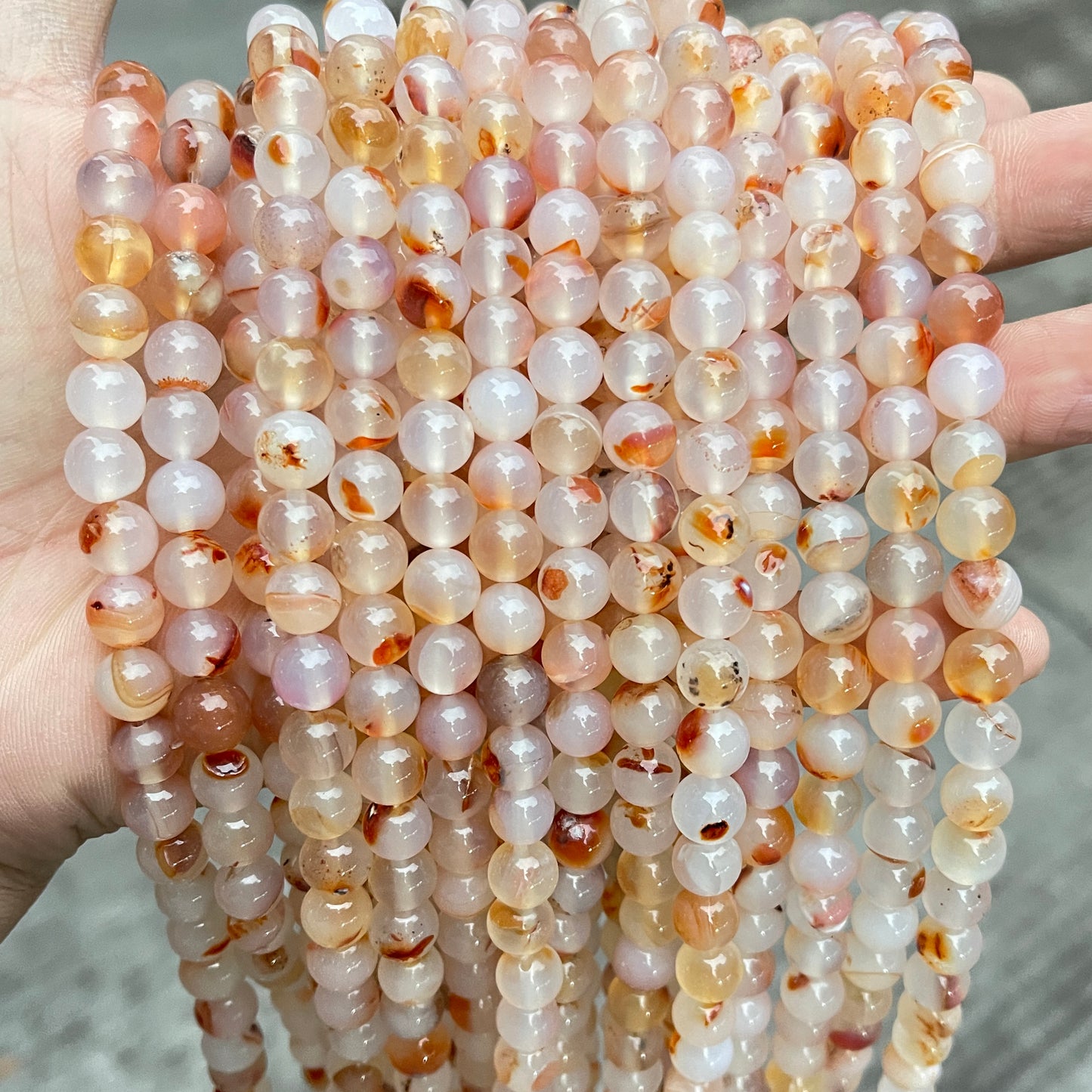Natural Red Plants Agate