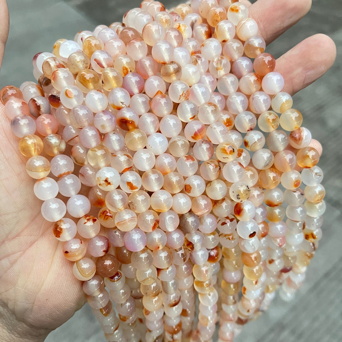 Natural Red Plants Agate